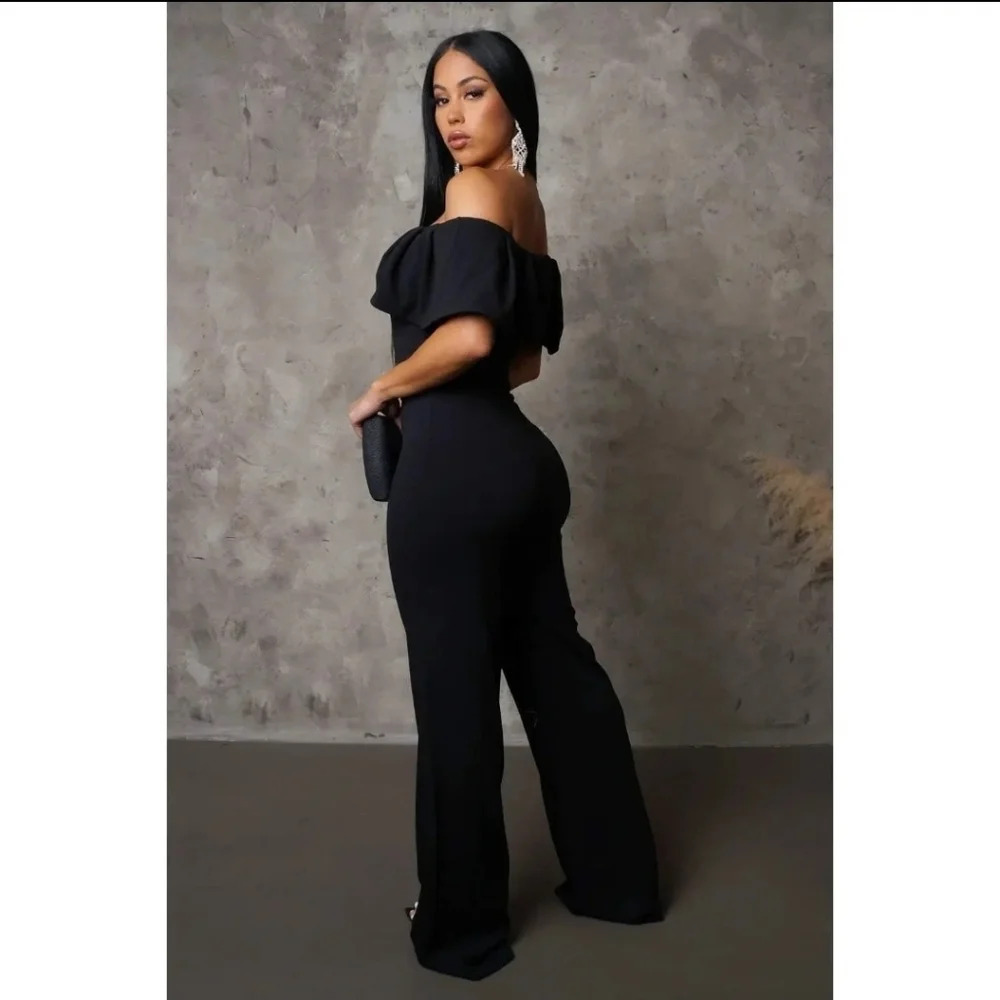 Valentina Jumpsuit - Black Comfort Fit Garment Spandex - Picture 2 of 2